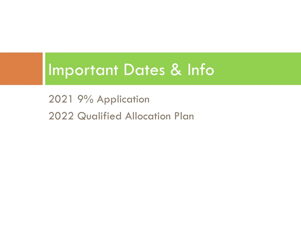 important dates info