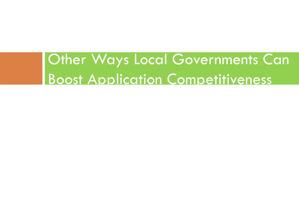 other ways local governments can boost