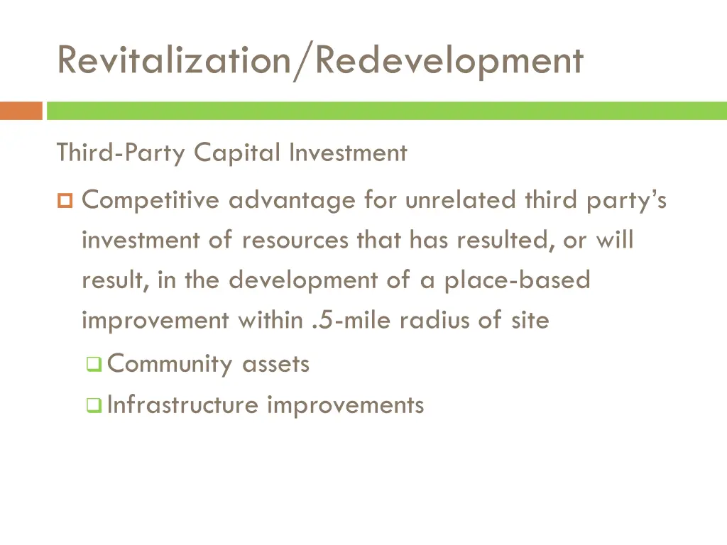 revitalization redevelopment