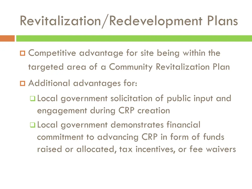 revitalization redevelopment plans