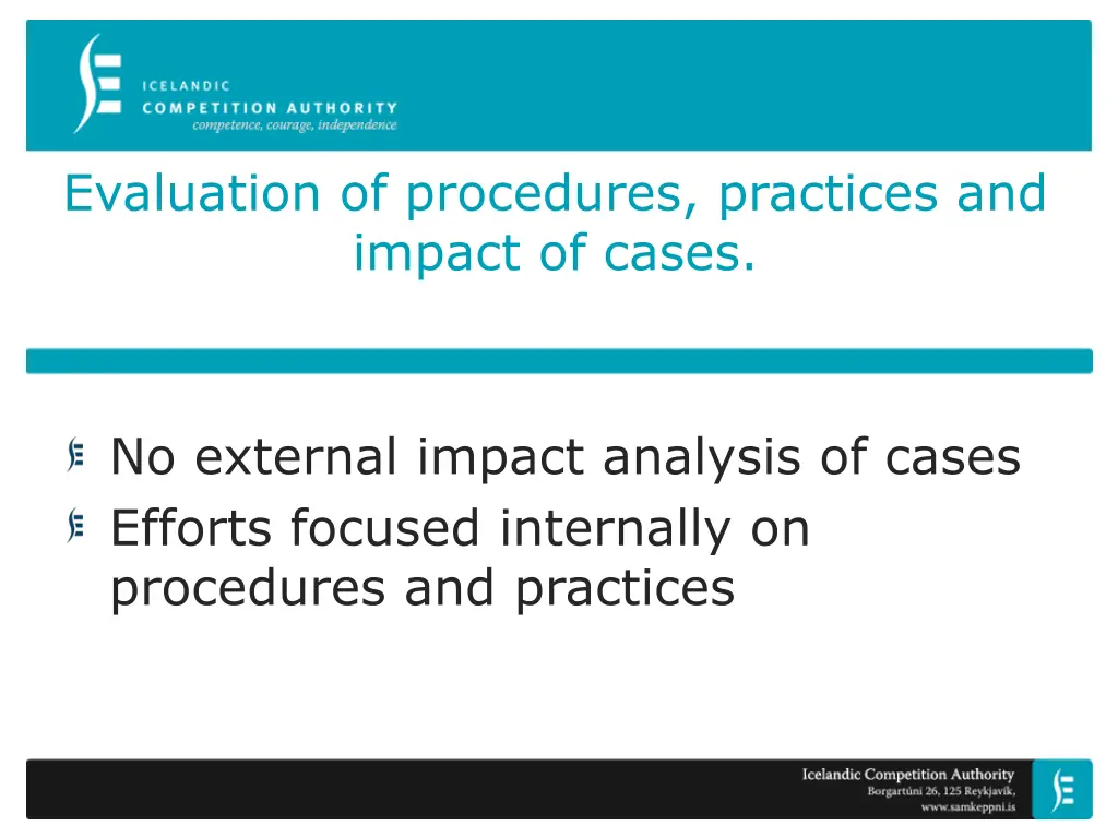 evaluation of procedures practices and impact