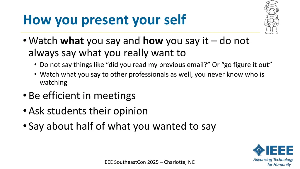 how you present your self