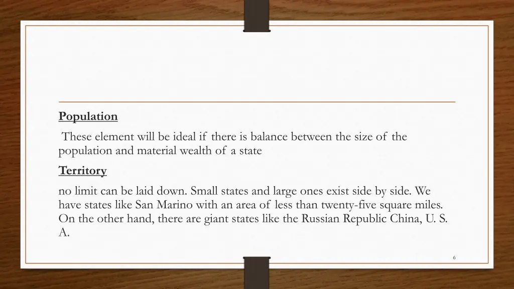 population these element will be ideal if there