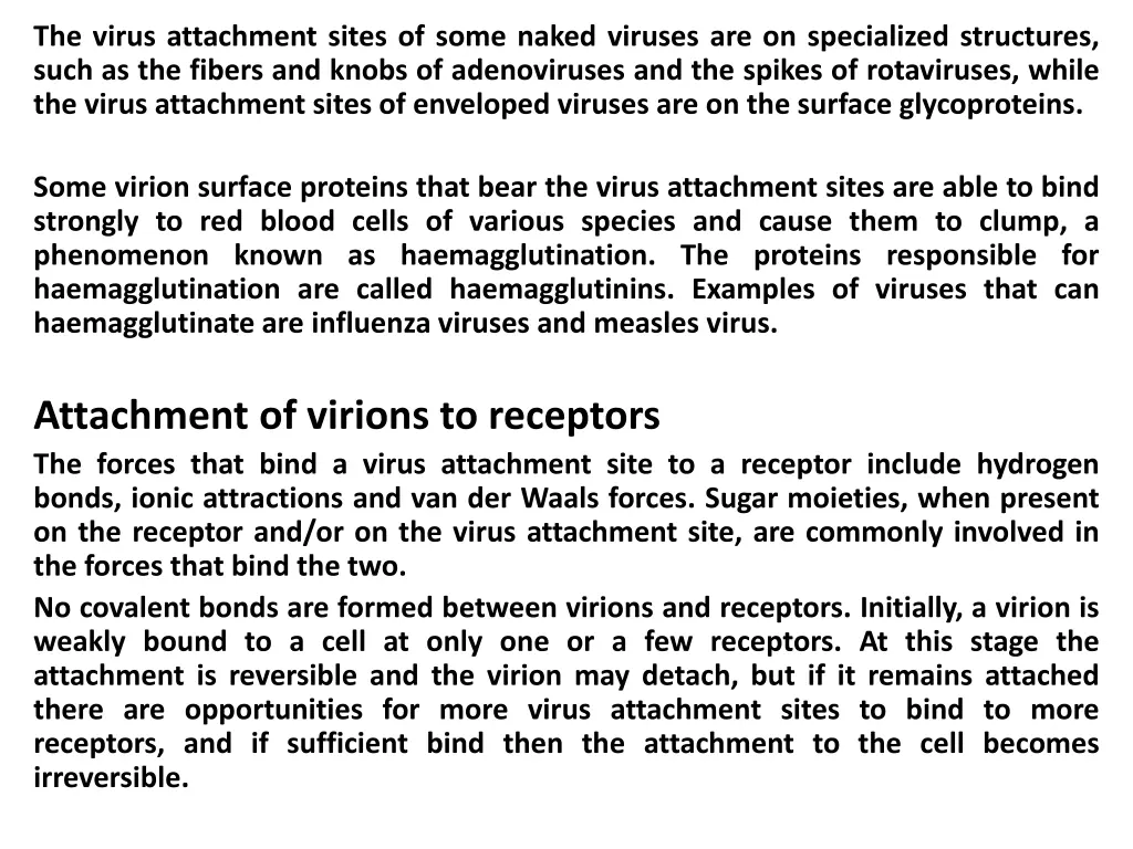 the virus attachment sites of some naked viruses