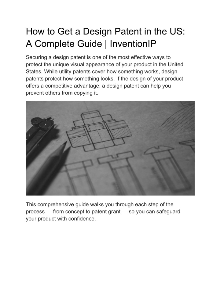 how to get a design patent in the us a complete