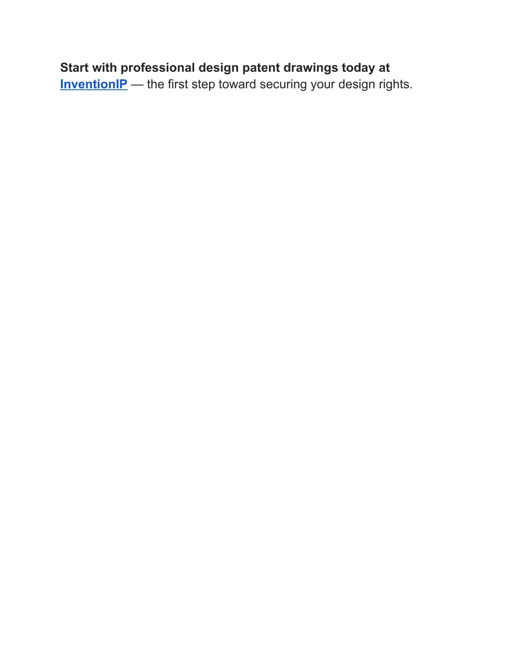 start with professional design patent drawings