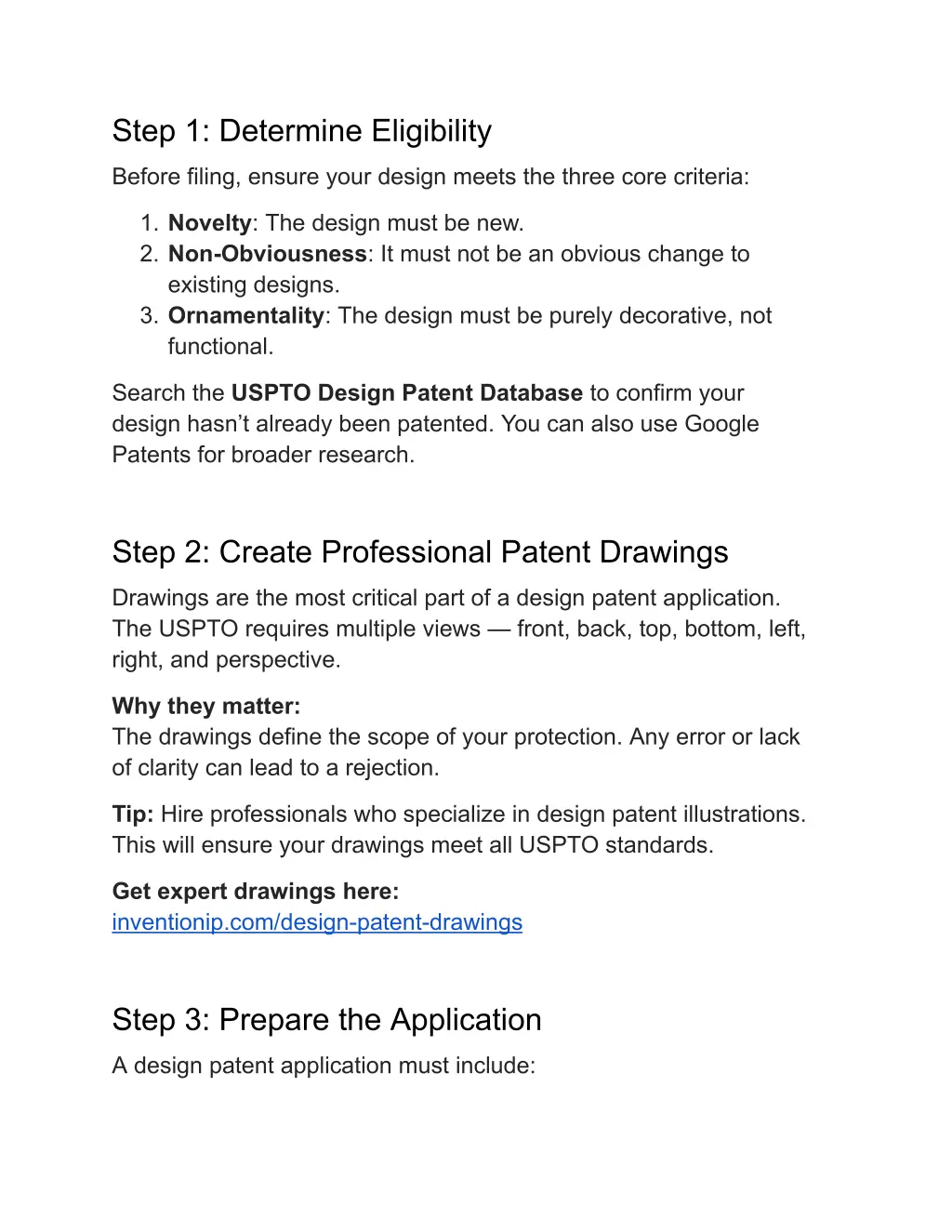 step 1 determine eligibility