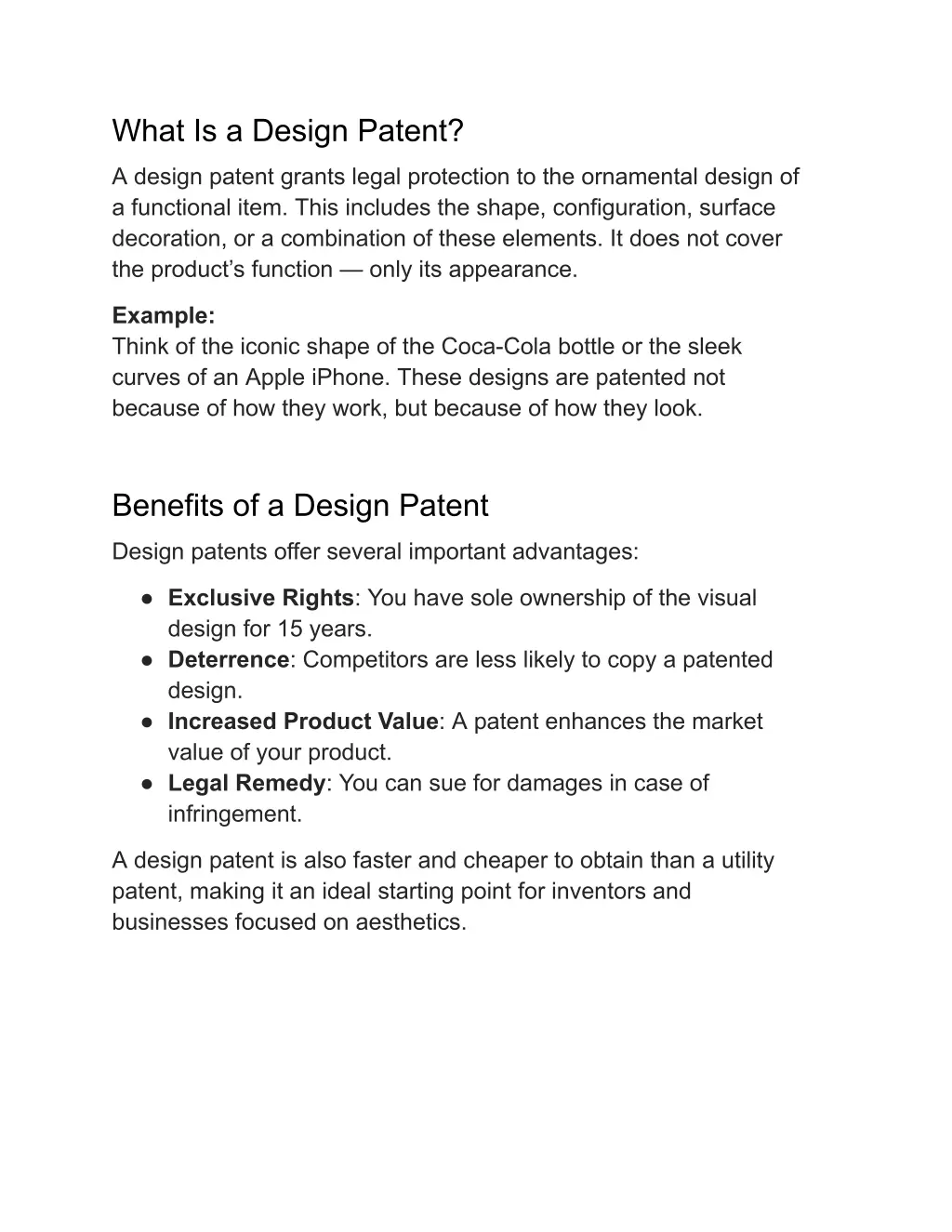 what is a design patent