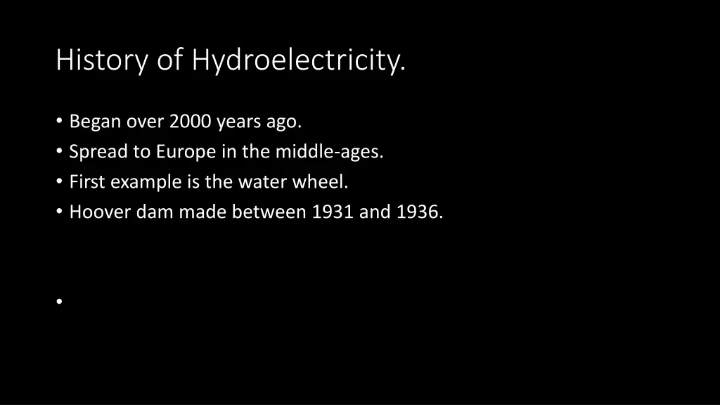 history of hydroelectricity