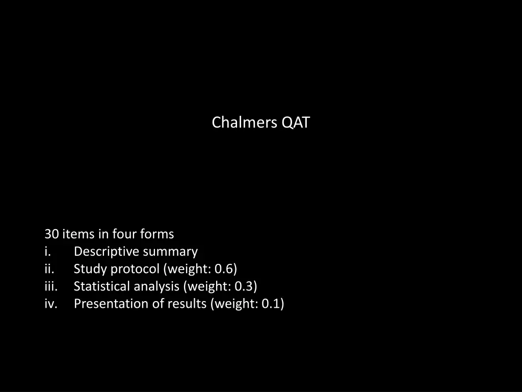 chalmers qat