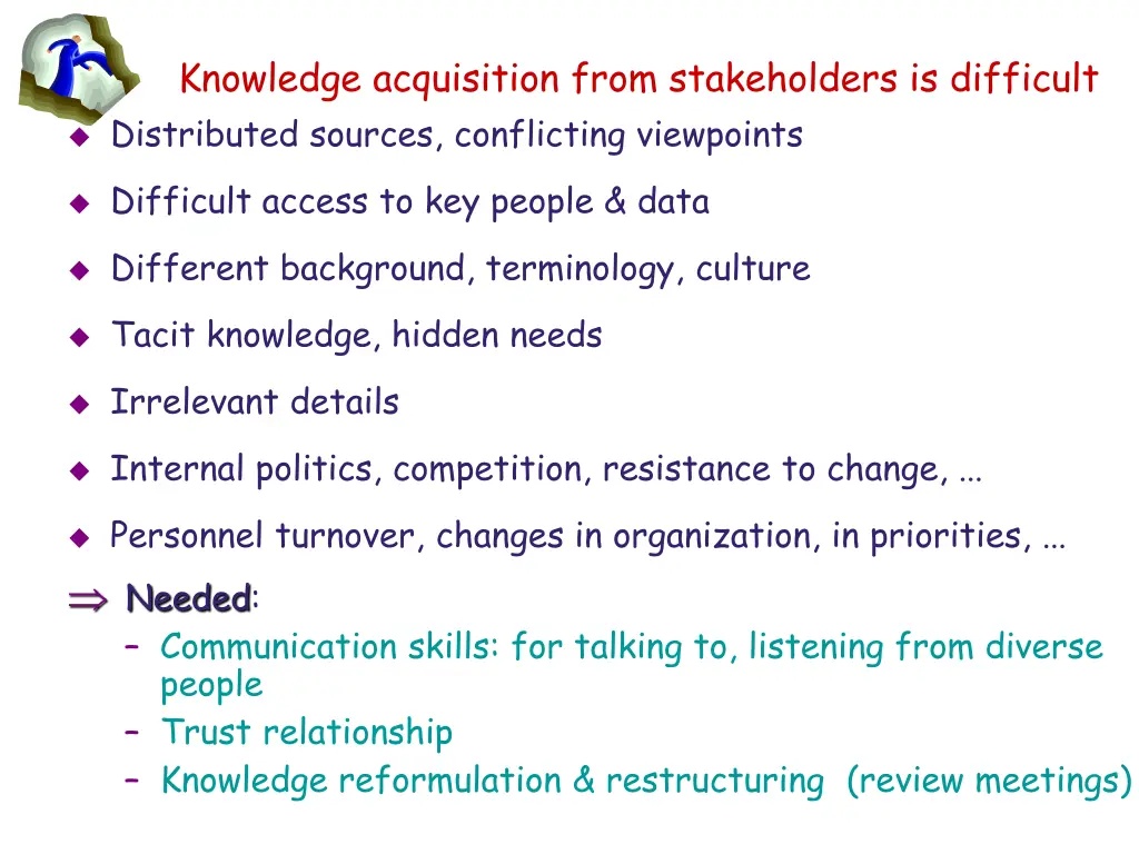 knowledge acquisition from stakeholders