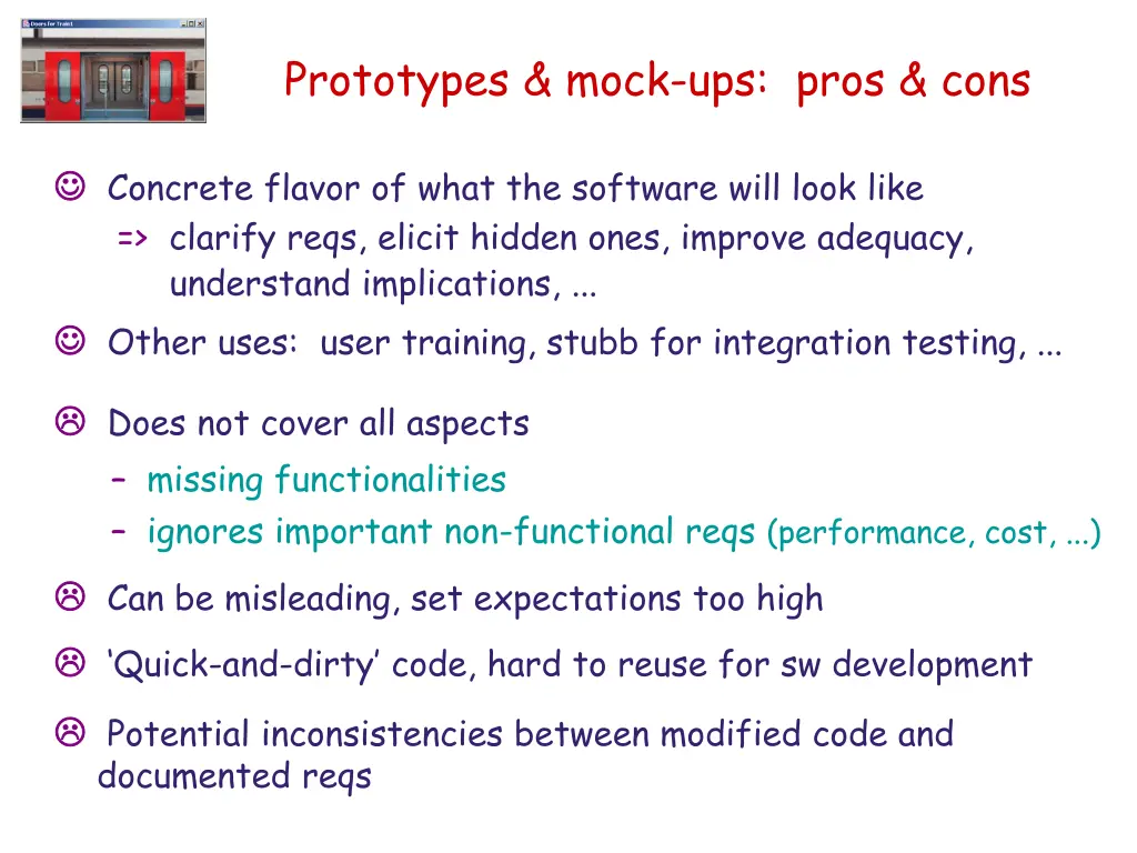 prototypes mock ups pros cons