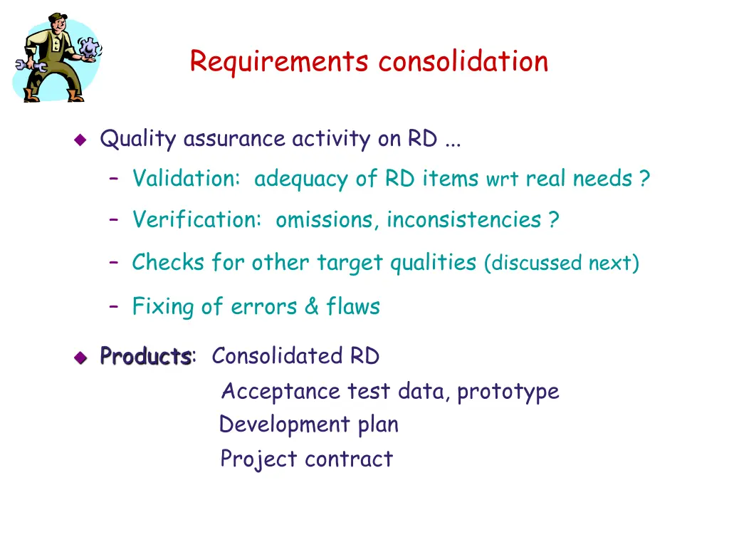 requirements consolidation