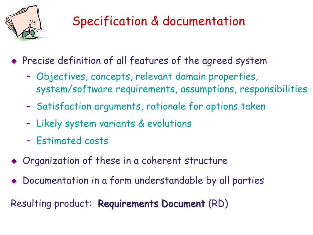 specification documentation