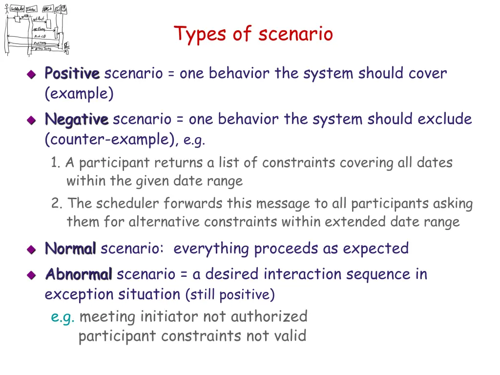 types of scenario