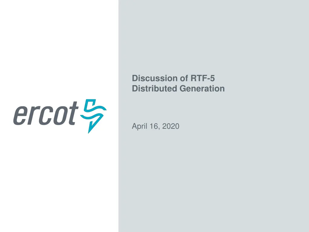 discussion of rtf 5 distributed generation