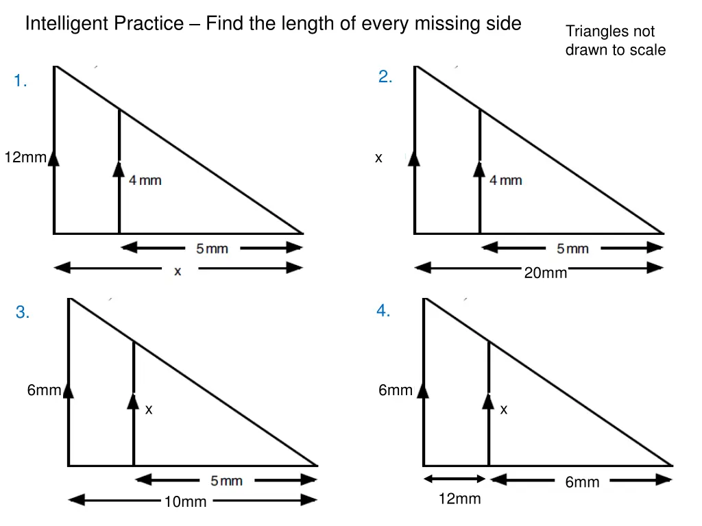 intelligent practice find the length of every