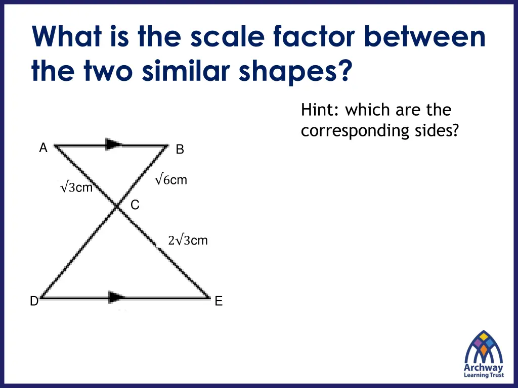 what is the scale factor between the two similar