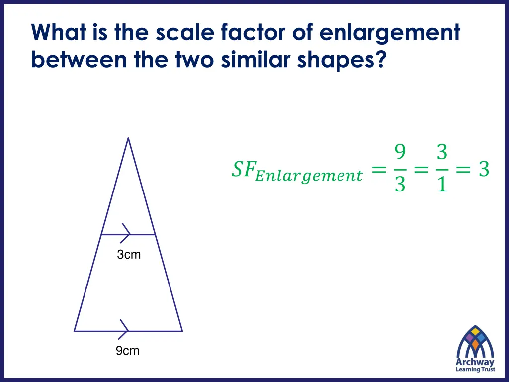 what is the scale factor of enlargement between