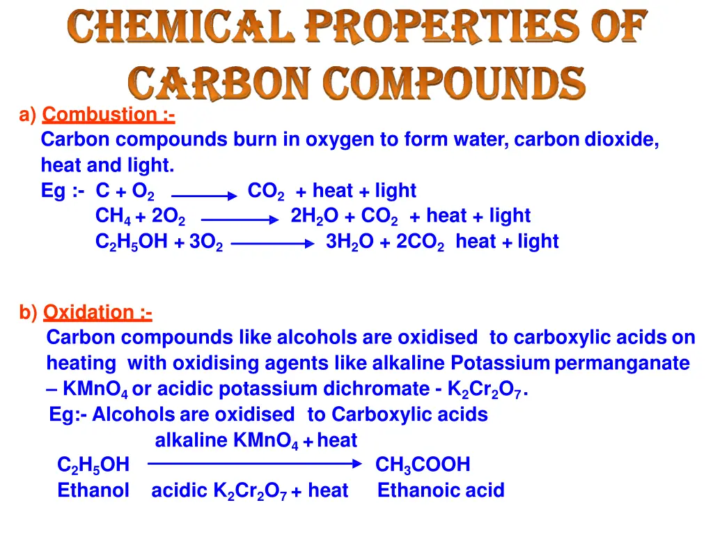a combustion carbon compounds burn in oxygen