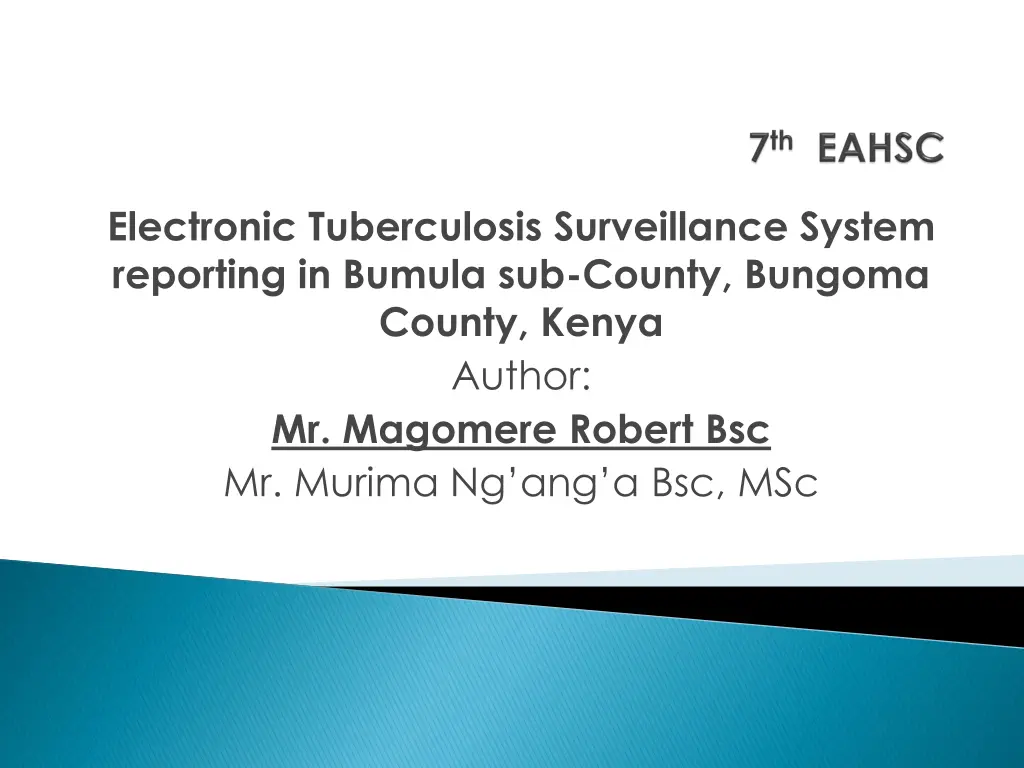 electronic tuberculosis surveillance system