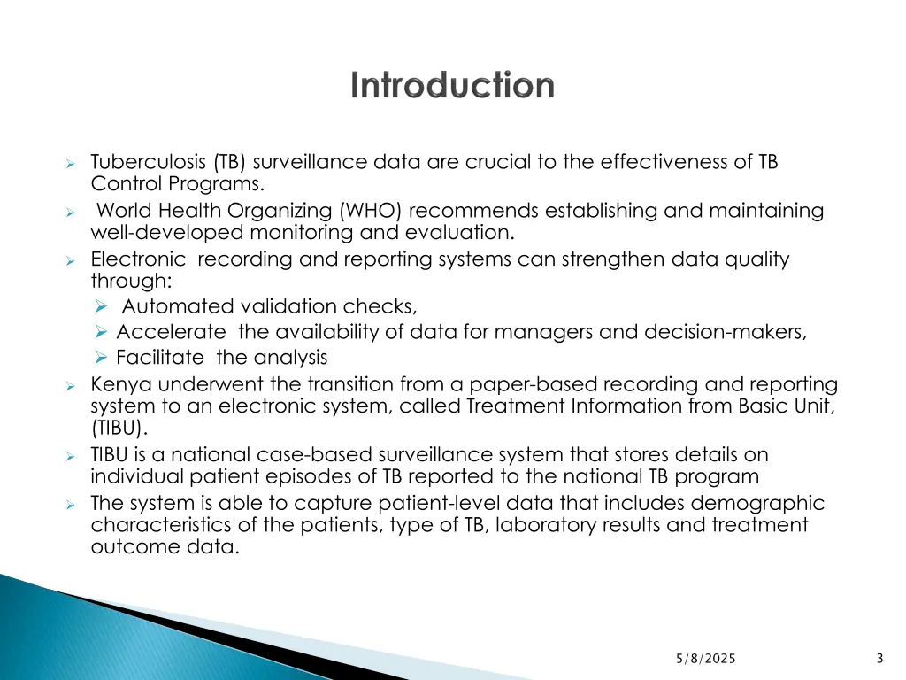 tuberculosis tb surveillance data are crucial