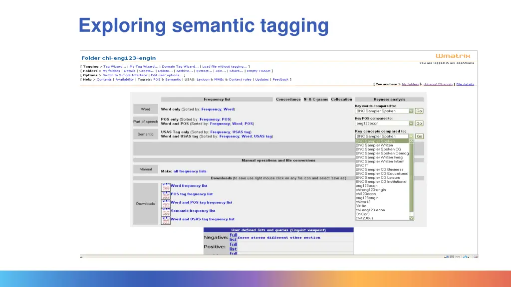 exploring semantic tagging