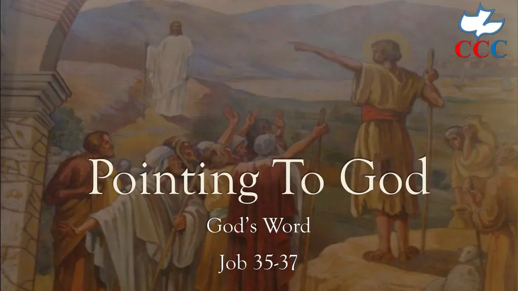 pointing to god god s word