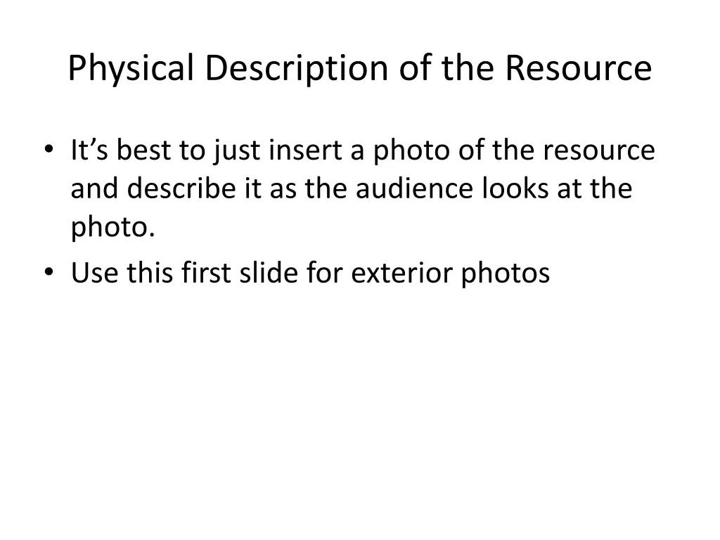 physical description of the resource