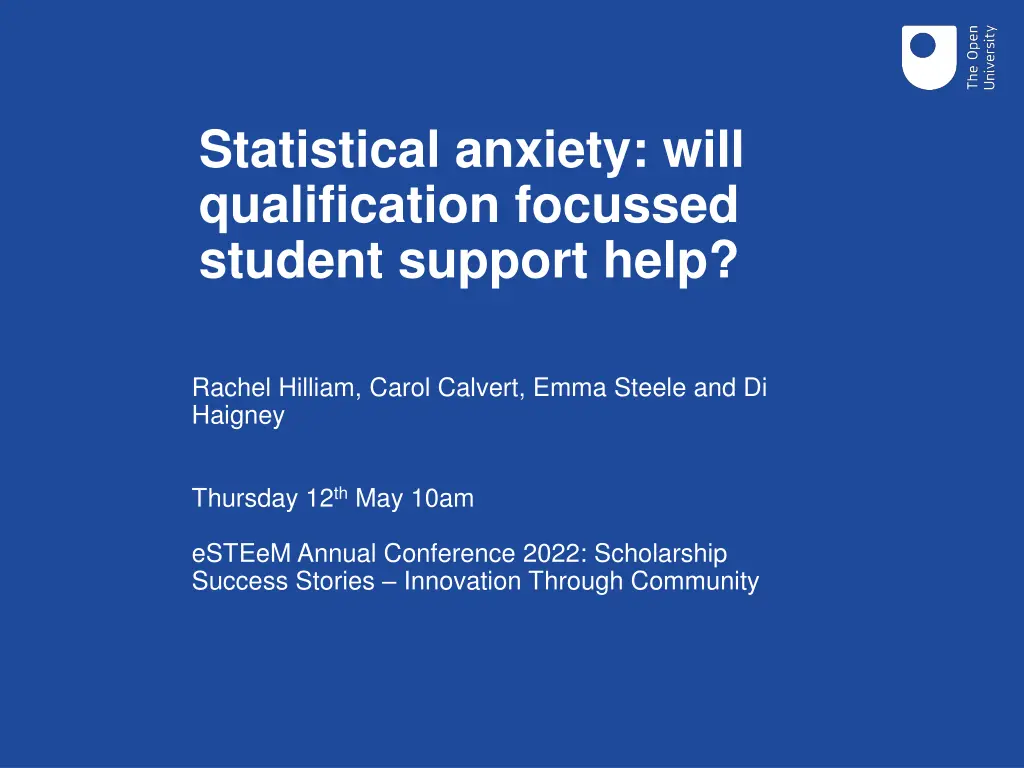 statistical anxiety will qualification focussed