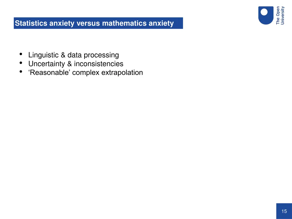 statistics anxiety versus mathematics anxiety