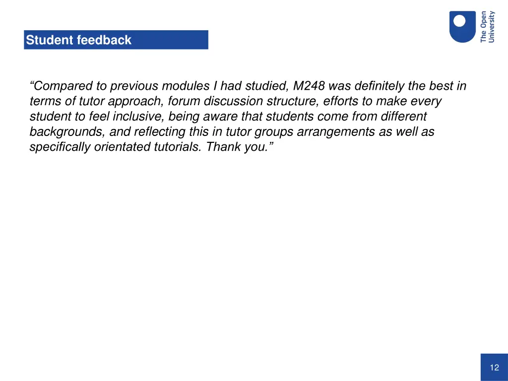 student feedback