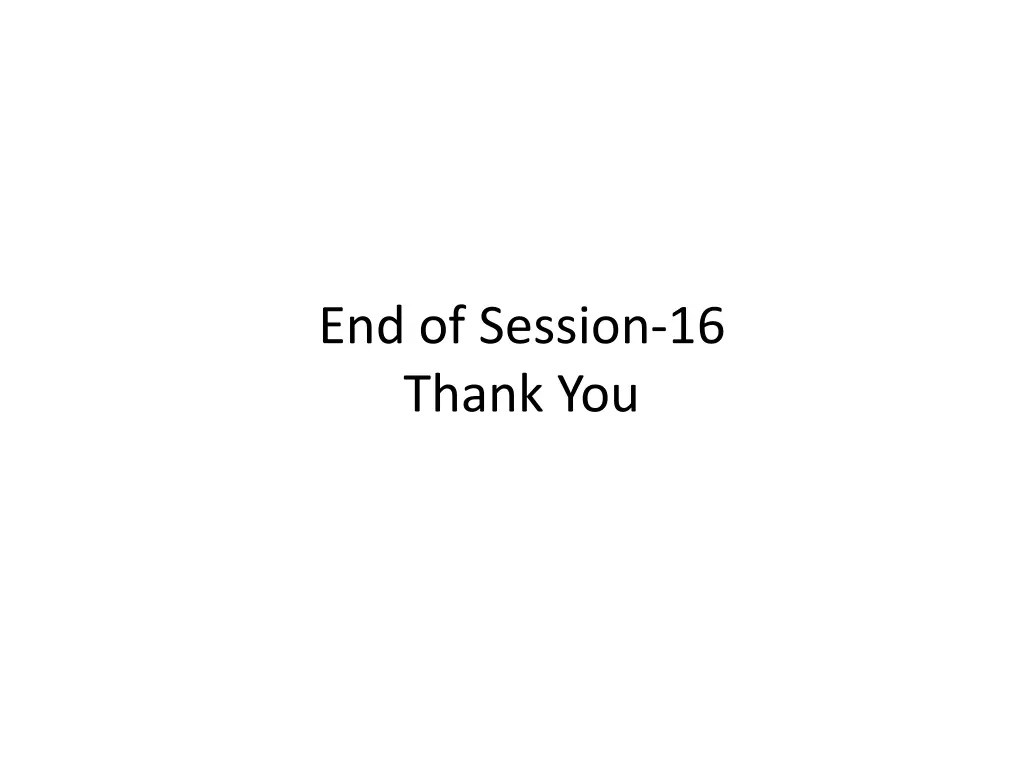 end of session 16 thank you