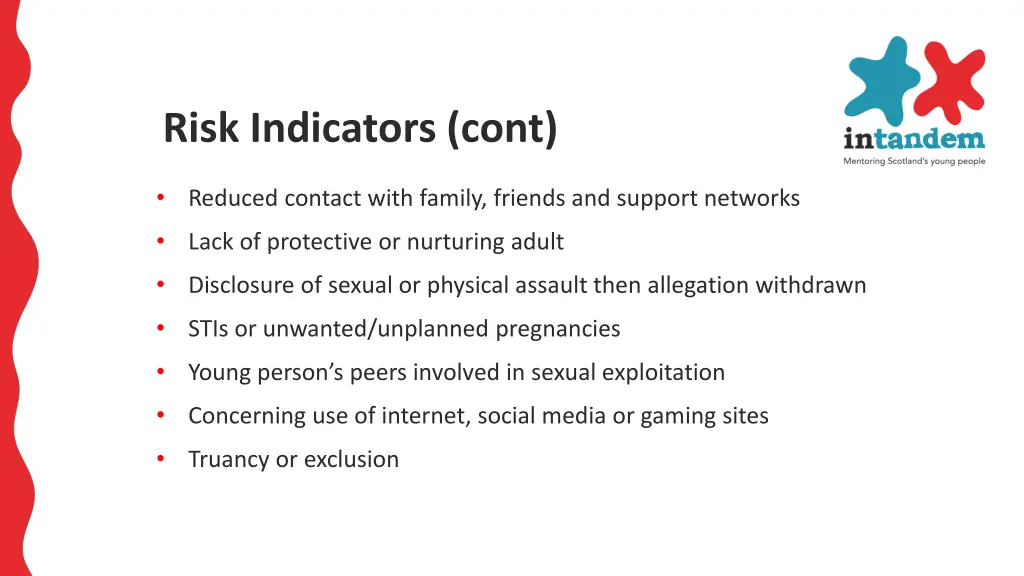 risk indicators cont