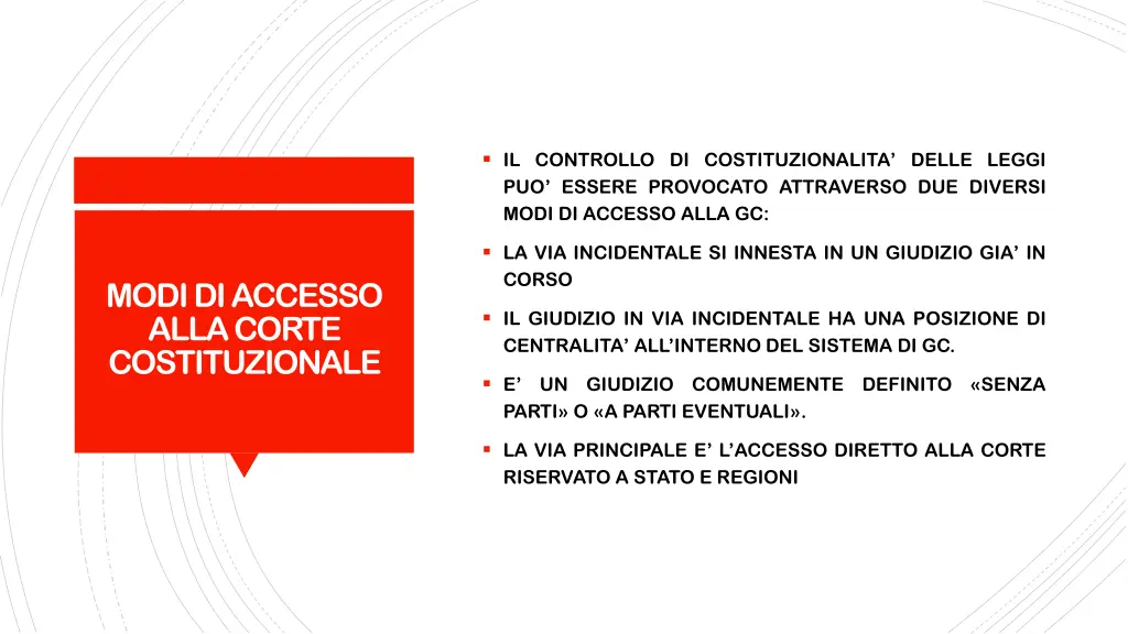 il controllo di costituzionalita delle leggi