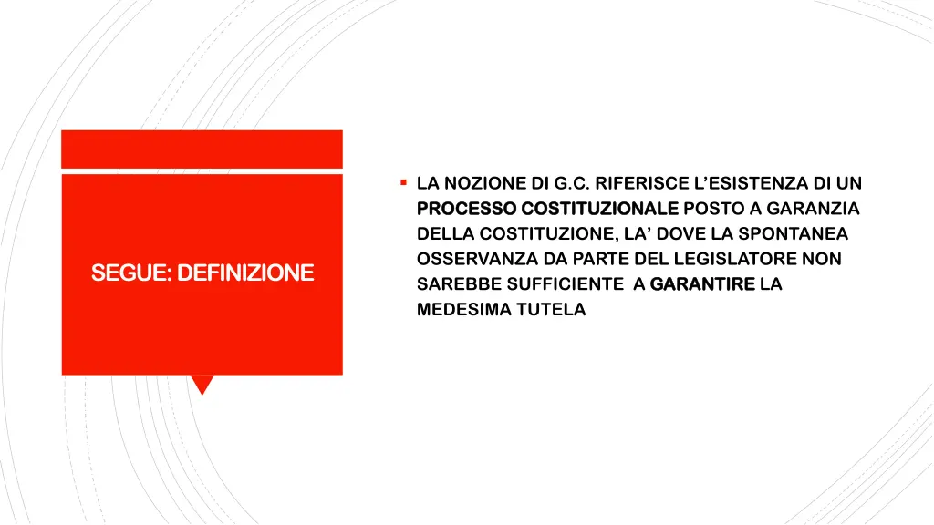 la nozione di g c riferisce l esistenza