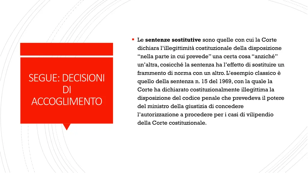 le sentenze sostitutive sono quelle