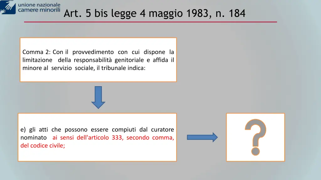 art 5 bis legge 4 maggio 1983 n 184