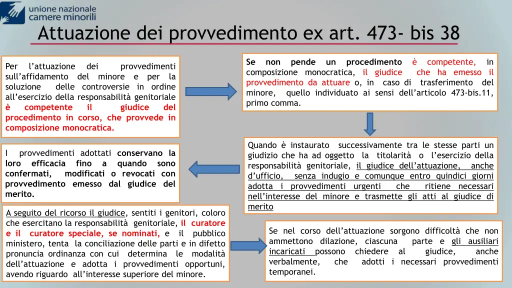 attuazione dei provvedimento ex art 473 bis 38