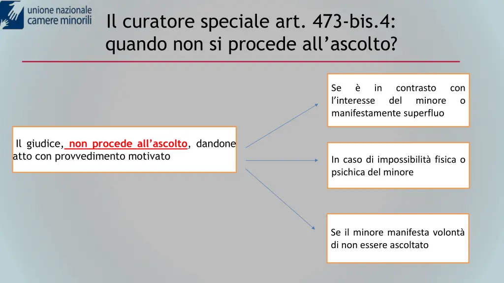 il curatore speciale art 473 bis 4 quando