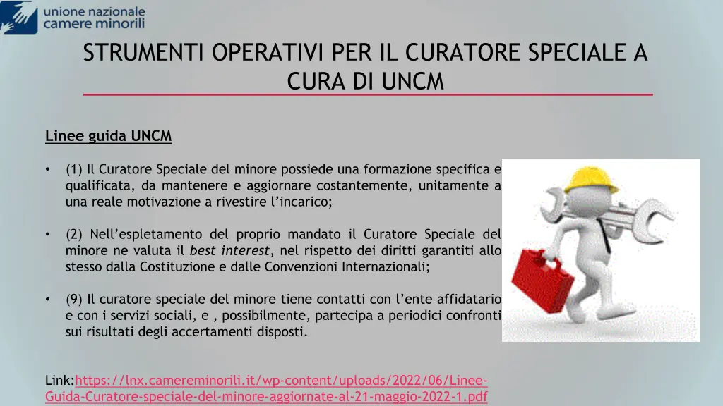 strumenti operativi per il curatore speciale