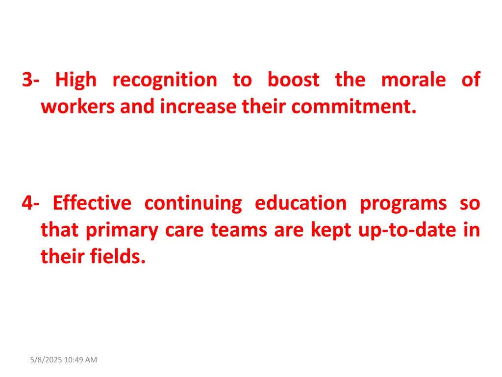 3 high recognition to boost the morale of workers