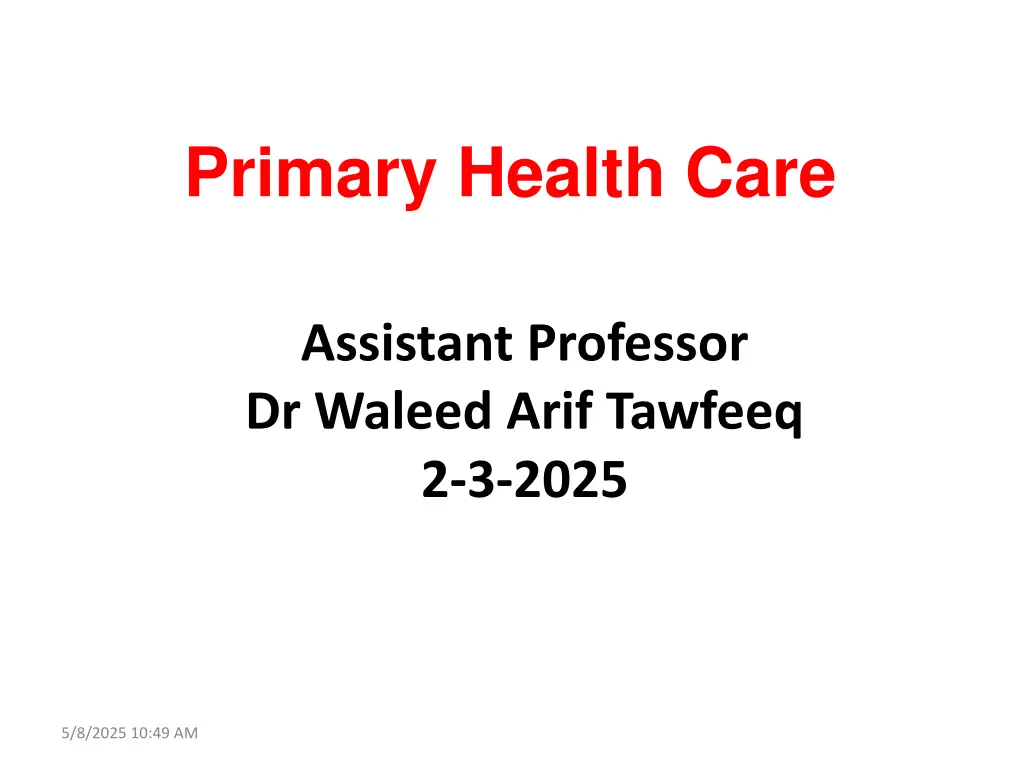 primary health care