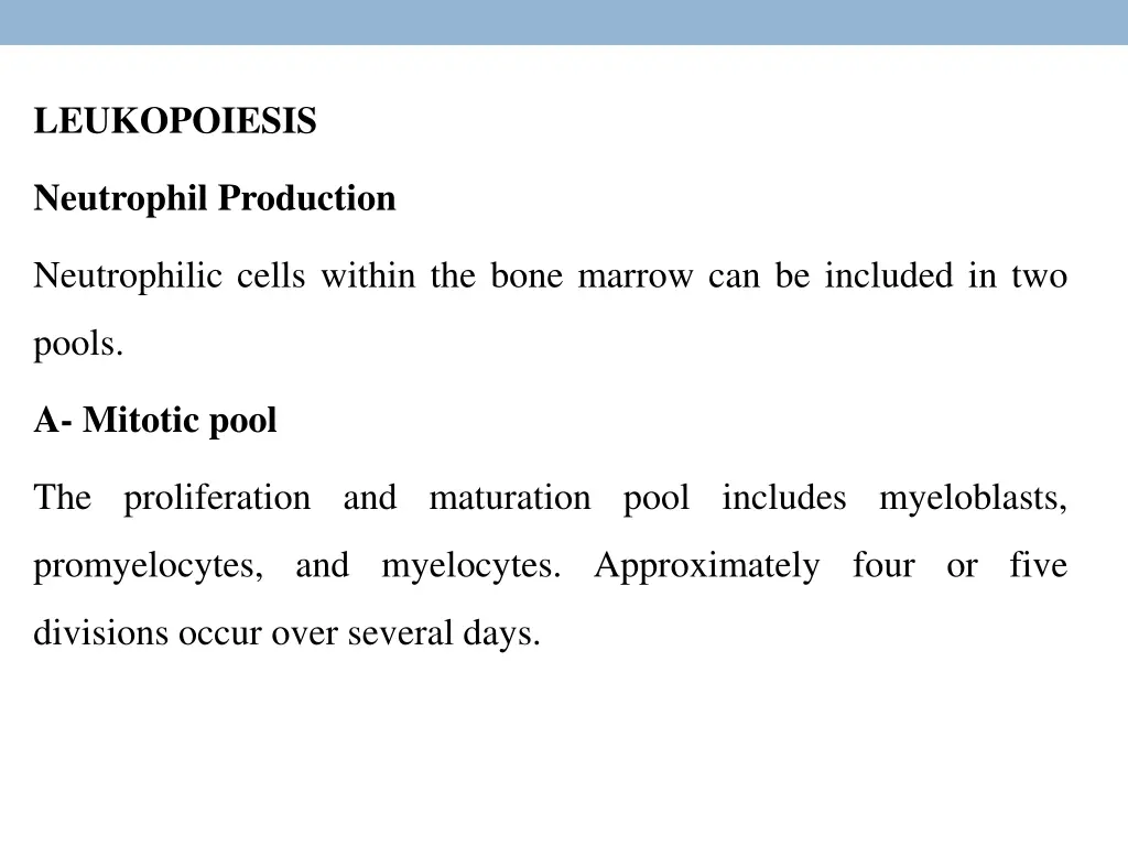 leukopoiesis
