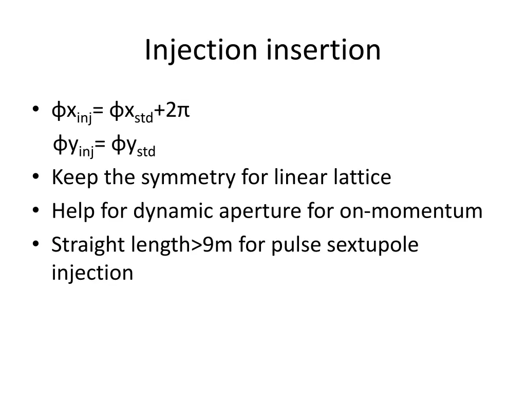 injection insertion