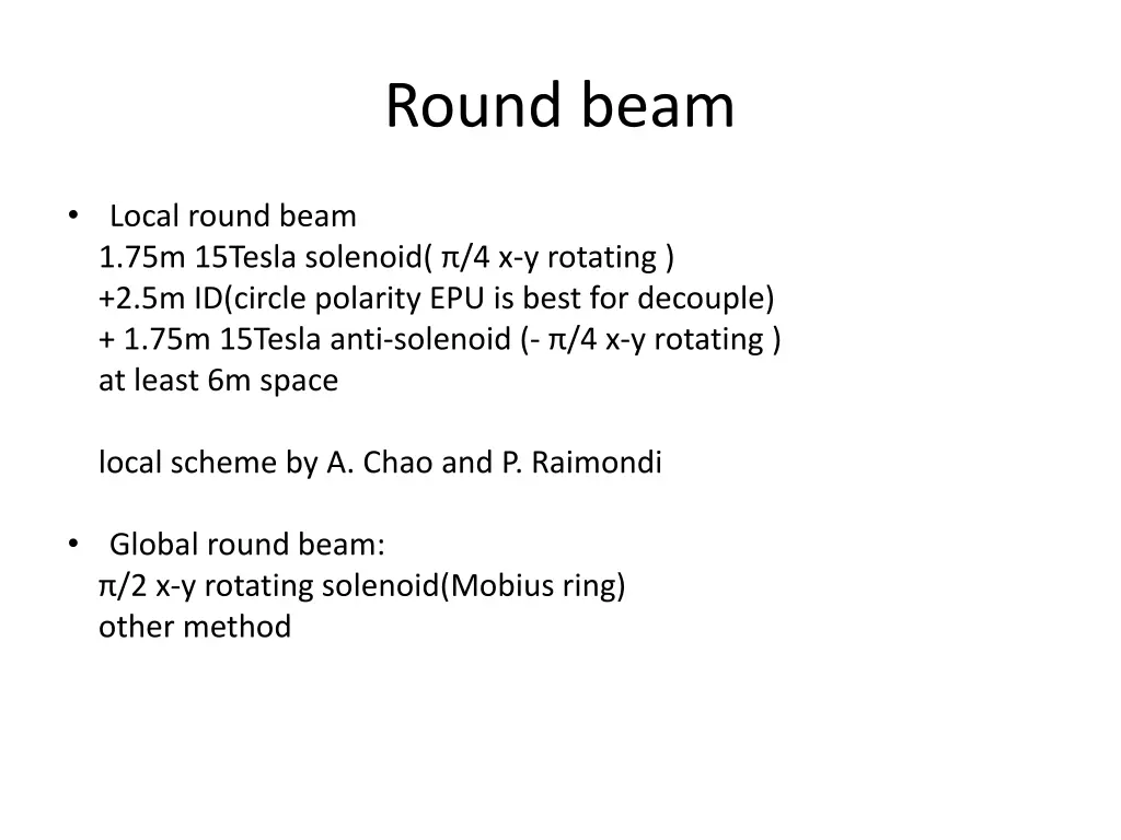 round beam