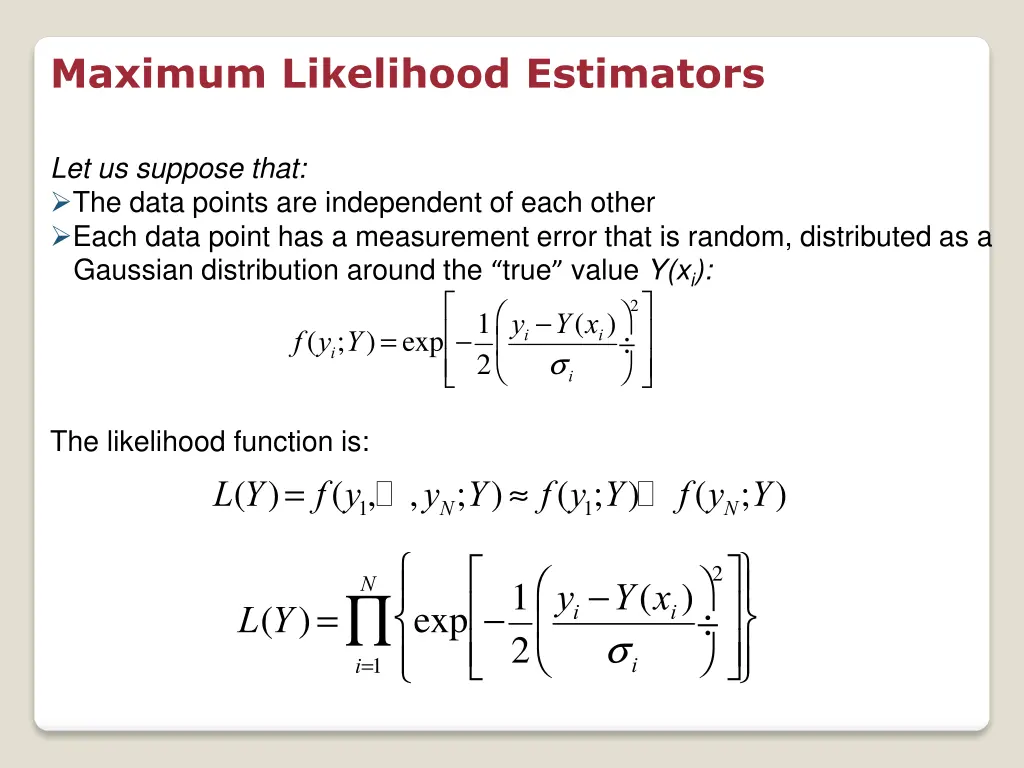 maximum likelihood estimators