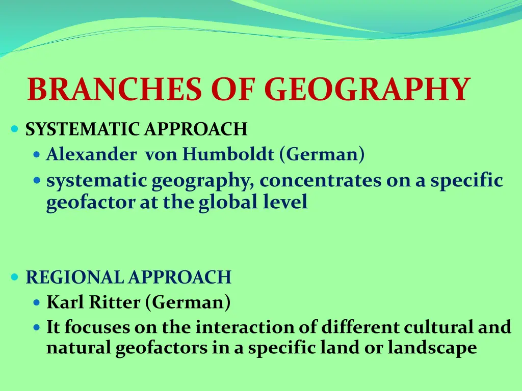 branches of geography