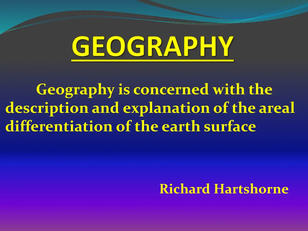 geography is concerned with the
