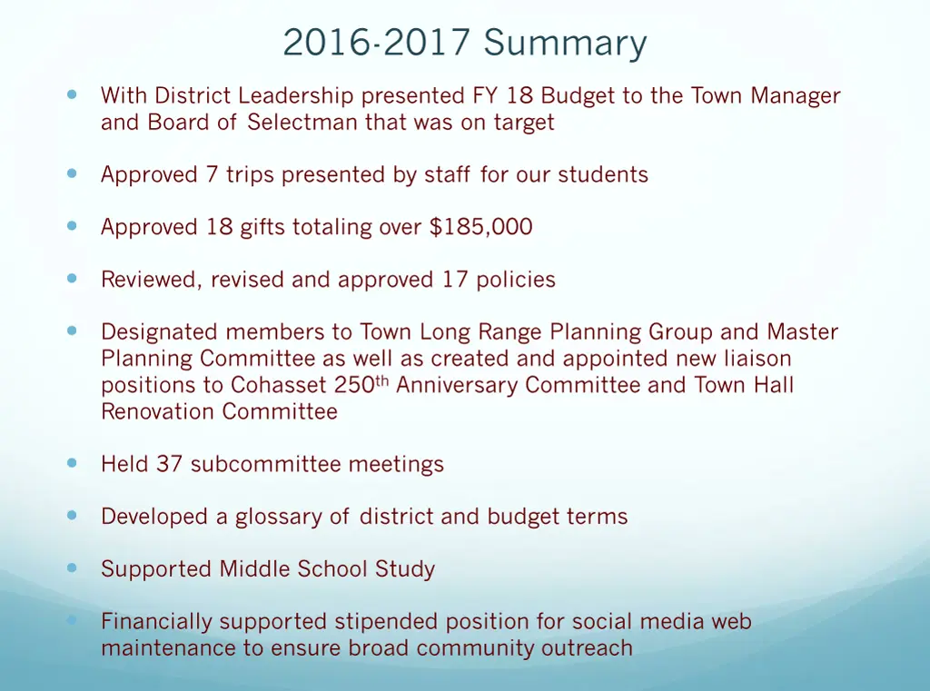 2016 2017 summary